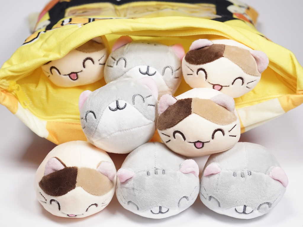 Almohada Rellena de Peluches - Gatito amarillo + ENVÍO GRATIS