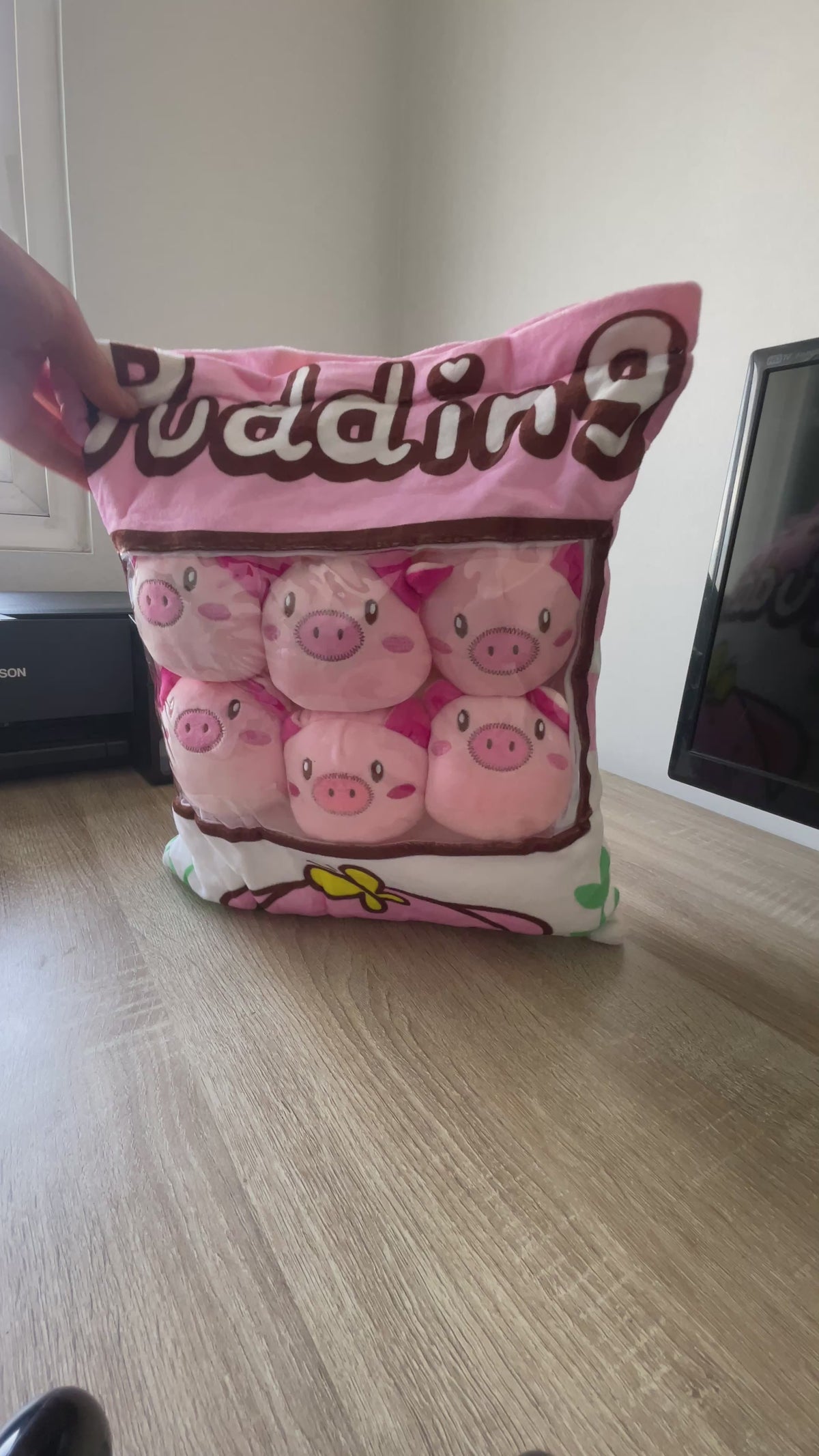 Almohada Rellena de Peluches - Cerdito Rosado + ENVÍO GRATIS