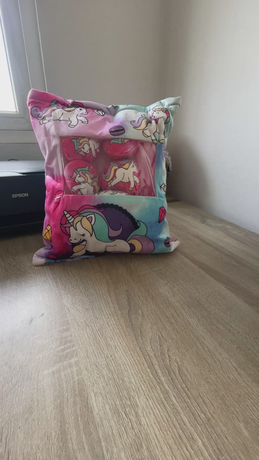 Almohada Rellena de peluches - Unicornio contorno + ENVÍO GRATIS