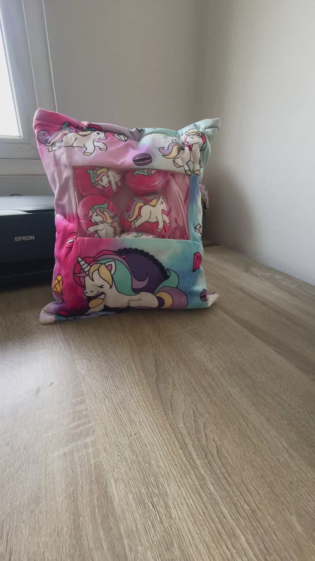 Almohada Rellena de peluches - Unicornio contorno + ENVÍO GRATIS