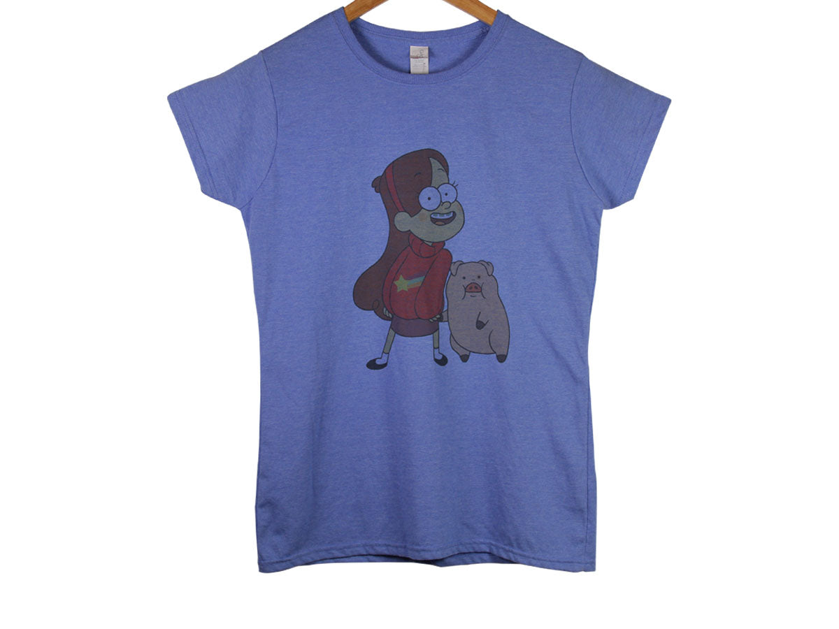 Polera Mujer Gravity Falls. Mabel Pines y Waddles