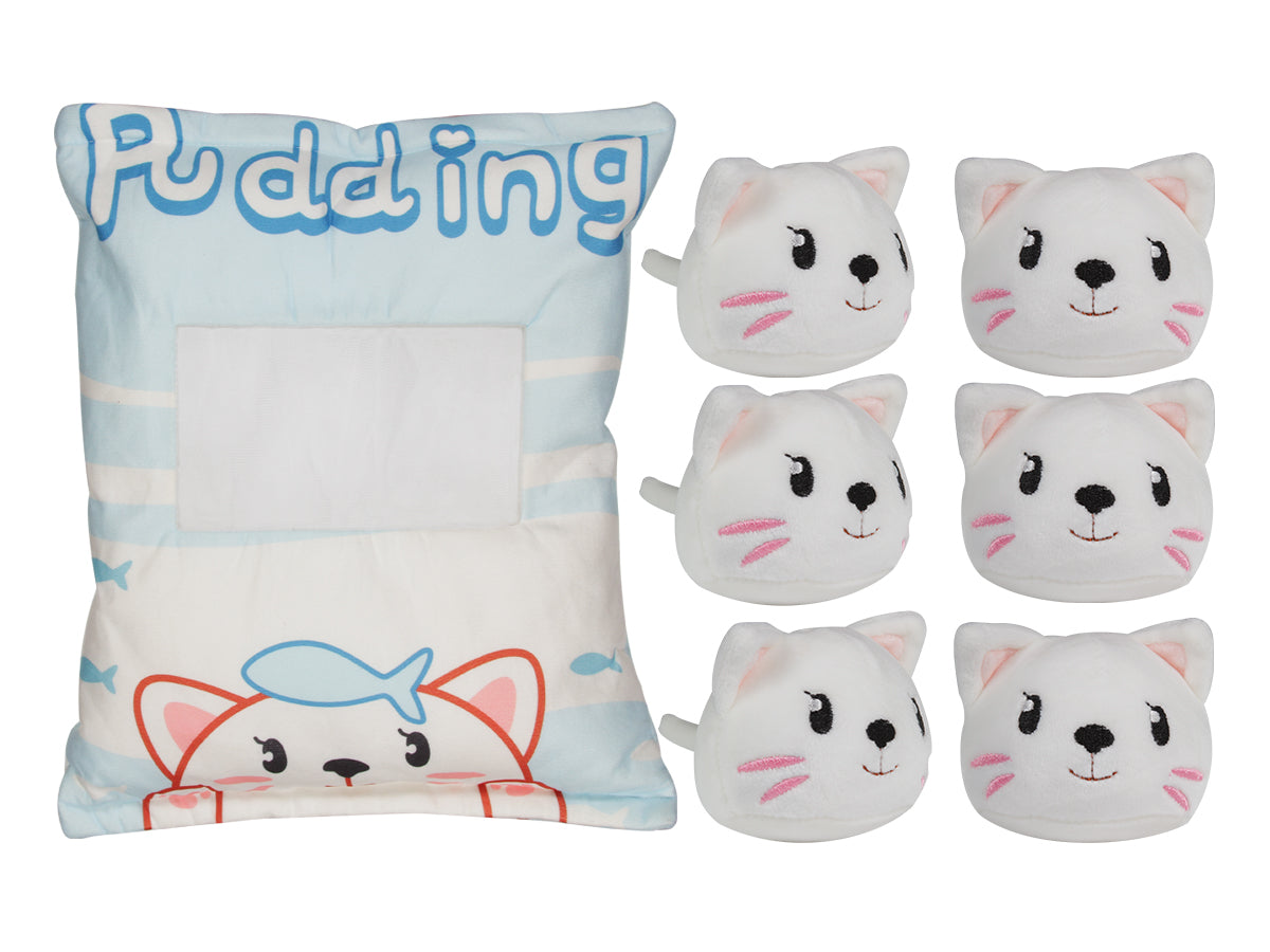 Almohada Rellena de Peluches - Gatito Blanco