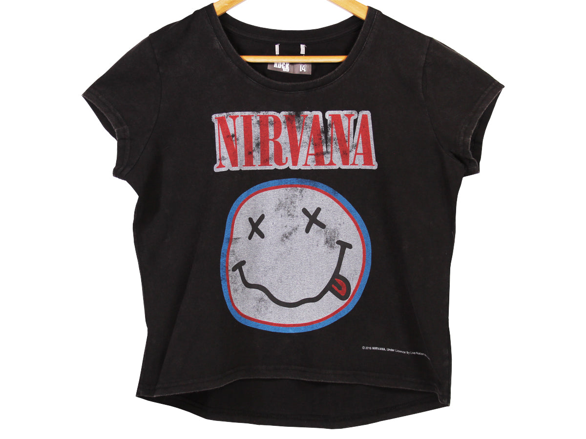 Polera negra mujer Nirvana